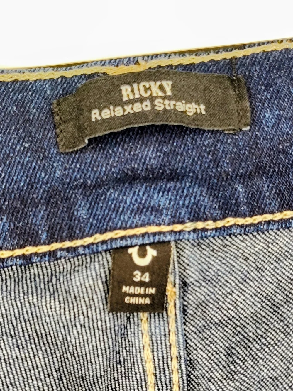 True Religion Ricky Relaxed Straight Jeans Size 34